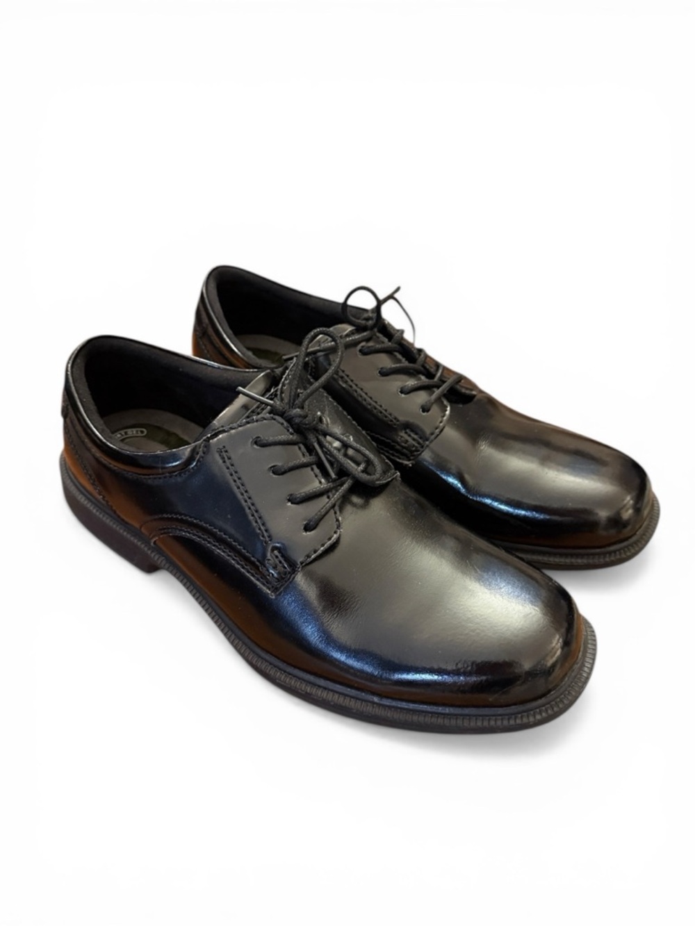 Nunn Bush Kore Comfort Black Patent Leather Oxford Shoes Slip Resistant 11M Work